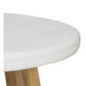 Mesa Auxiliar Redonda Bicolor Blanco Madera