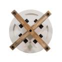 Mesa Auxiliar Redonda Bicolor Blanco Madera