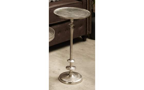 Mesa Auxiliar Redonda Clasica Medina Aluminio Serie Razany