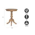Mesa Auxiliar Redonda de 50 cm Madera Mindi - Serie Solstice