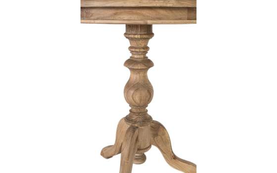 Mesa Auxiliar Redonda de 50 cm Madera Mindi - Serie Solstice
