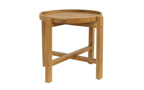 Mesa Auxiliar Redonda de 56 Teca Reciclada Natural Alogny Mesa Auxiliar Redonda de 56 Teca Reciclada Natural Alogny
