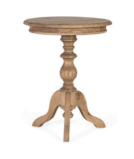 Mesa Auxiliar Redonda de 70 cm Madera Mindi - Serie Solstice