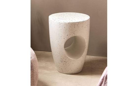 Mesa Auxiliar Redonda Imitación Terrazo Atomis