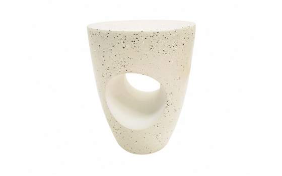 Mesa Auxiliar Redonda Imitación Terrazo Atomis