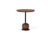 Mesa Auxiliar Redonda Industrial Acero Madera Serie Derit