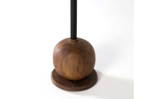 Mesa Auxiliar Redonda Industrial Acero Madera Serie Derit