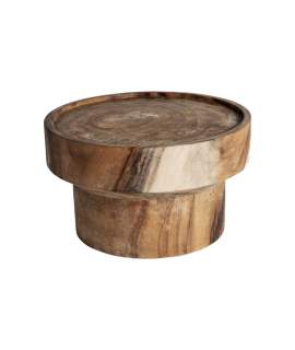 Mesa Auxiliar Redonda Madera de Suar Serie Tuxford