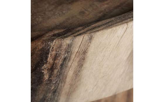 Mesa Auxiliar Redonda Madera de Suar Serie Tuxford