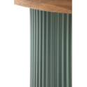 Mesa Auxiliar Redonda Madera Hevea y Metal Verde - Serie Alcal