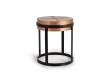 Mesa Auxiliar Redonda Metal y Cobre Serie Baccalar