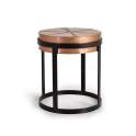 Mesa Auxiliar Redonda Metal y Cobre Serie Baccalar