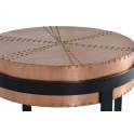 Mesa Auxiliar Redonda Metal y Cobre Serie Baccalar