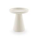 Mesa Auxiliar Redonda Metalica Crema - Serie Anento