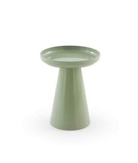 Mesa Auxiliar Redonda Metalica Verde - Serie Anento