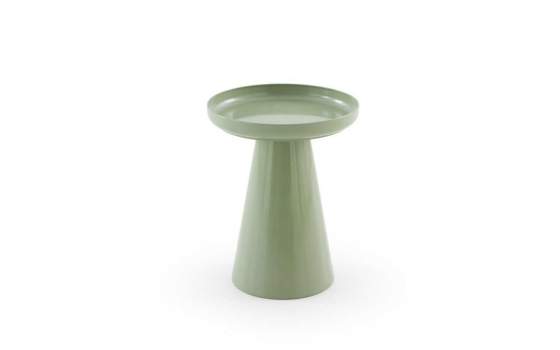 Mesa Auxiliar Redonda Metalica Verde - Serie Anento