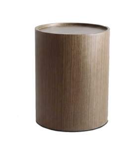 Mesa Auxiliar Redonda Moderna Nogal Oscuro - Serie Kora