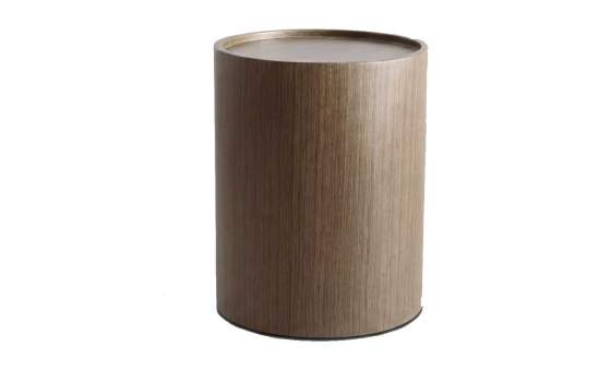 Mesa Auxiliar Redonda Moderna Nogal Oscuro - Serie Kora