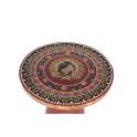 Mesa Auxiliar Redonda Oriental Decorada Colores Atucha