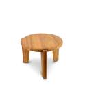 Mesa Auxiliar Redonda Teca Natural Serie  Malmo