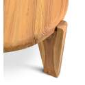 Mesa Auxiliar Redonda Teca Natural Serie  Malmo