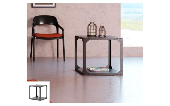 Mesa Auxiliar Rincon Estilo industrial Chapa Acero  Dustriasl