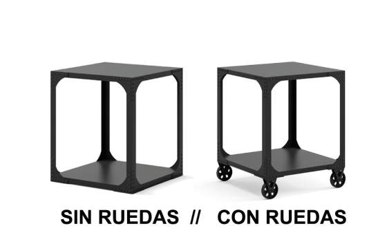Mesa Auxiliar Rincon Estilo industrial Chapa Acero  Dustriasl