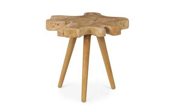 Mesa Auxiliar Tronco de Teca Natural Serie Alogny Mesa Auxiliar Tronco de Teca Natural Serie Alogny