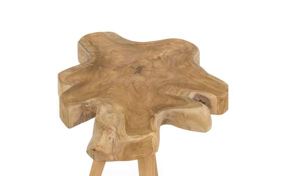 Mesa Auxiliar Tronco de Teca Natural Serie Alogny Mesa Auxiliar Tronco de Teca Natural Serie Alogny