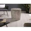 Mesa Auxiliar Troquelada Aluminio Redonda Moderna Serie Bastori