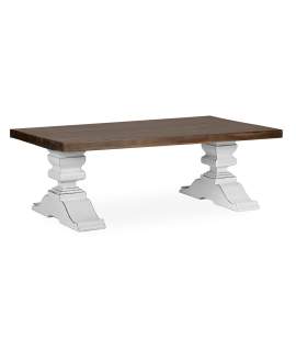 Mesa Baja de Centro Blanca Madera Provenzal Serie Everest