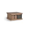 Mesa Centro 4 Cajones 2 Puertas Correderas Industrial Darkon