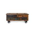 Mesa Centro 5 Cajones Arcon y Ruedas Vintage Colores Artsas