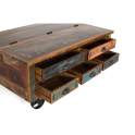 Mesa Centro 5 Cajones Arcon y Ruedas Vintage Colores Artsas
