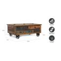 Mesa Centro 5 Cajones Arcon y Ruedas Vintage Colores Artsas