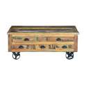 Mesa Centro 5 Cajones Arcon y Ruedas Vintage Colores Artsas