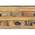 Mesa Centro 5 Cajones Arcon y Ruedas Vintage Colores Artsas