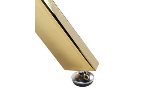 Mesa Centro Acero Inoxidable Oro y Cristal Serie Aberlin