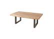 Mesa Centro Acero Madera de Acacia Diseño Industrial Ariadas