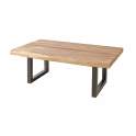 Mesa Centro Acero Madera de Acacia Diseño Industrial Ariadas