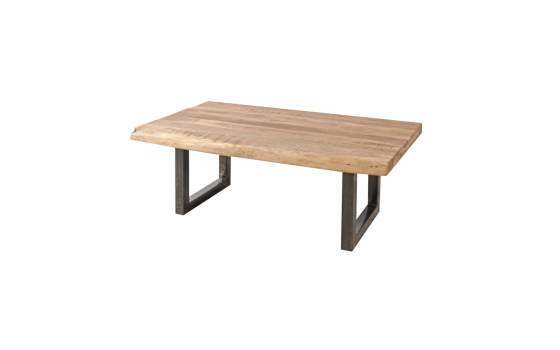 Mesa Centro Acero Madera de Acacia Diseño Industrial Ariadas