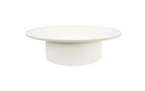 Mesa Centro Baja Actual Ovalada Color Blanco Makalani