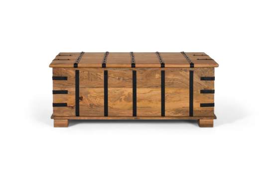 Mesa Centro Baul Madera de Mango y Forja Serie Albedin Mesa Centro Baul Madera de Mango y Forja Serie Albedin