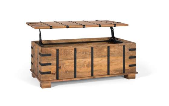 Mesa Centro Baul Madera de Mango y Forja Serie Albedin Mesa Centro Baul Madera de Mango y Forja Serie Albedin