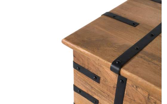 Mesa Centro Baul Madera de Mango y Forja Serie Albedin Mesa Centro Baul Madera de Mango y Forja Serie Albedin