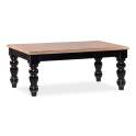 Mesa Centro Bicolor Patas Negras Estilo Provenzal Serie Siena