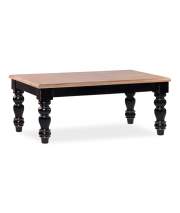 Mesa Centro Bicolor Patas Negras Estilo Provenzal Serie Siena