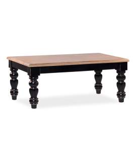 Mesa Centro Bicolor Patas Negras Estilo Provenzal Serie Siena