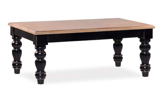 Mesa Centro Bicolor Patas Negras Estilo Provenzal Serie Siena