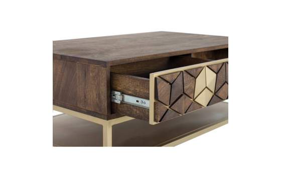 Mesa Centro Cafetera Diseño Actual 2 Cajones Serie Ariast